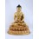 Fine Quality Hand Carved 11.75" Amitabha Buddha Antiquated Gold Gilded Copper Statue Patan, Nepal