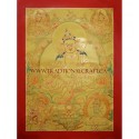 31.75" x 22.75"- Yellow Jambhala Thangka Painting