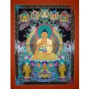 47" x 36"- Shakyamuni Buddha Thangka Painting