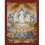 44.25" x 33.75" Chenrezig Thangka Painting