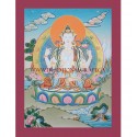 17.25" x 13.25" Chenrezig Thangka Painting