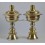 12" Tibetan Buddhism Brass Butter Lamps Set with Fine Hand Carvings from Nepal