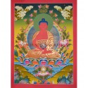 30.25" x 22.5" Amitabha Buddha Thangka Painting