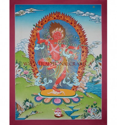 26.5" x 20.25" Kurukulla Thangka Painting