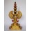 Fine Quality Hand Carved Face Painted 20" Avalokeshvara Gold Gilded Copper Statue From Nepal