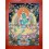 35" x 26.75" Green Tara Thangka Painting