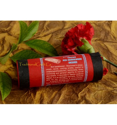 Tibetan Red-Sandalwood Incense Sticks - Resins-Natural Herbal-Handmade frm Nepal