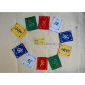 Om Mani Padme Hung Tibetan Prayer Flag - Handmade Frm Nepal for altar cars doors