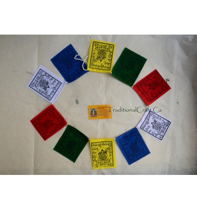 Chenrezig Tibetan Prayer Flag - Handmade From Nepal for altars, cars, doors