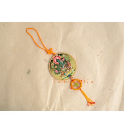 Green Tara Protection Tibetan Car Hanging - Handmade in Nepal