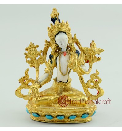 Fine Quality 4" White Tara Statue