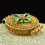 Fine Quality Gold Plated Silver Turquoise Coral Stones Viswa Vajra Ghau Gau Prayer Box Pendant from Patan, Nepal