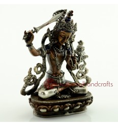 Fine Quality 4" Manjushri Statue from Patan, Nepal