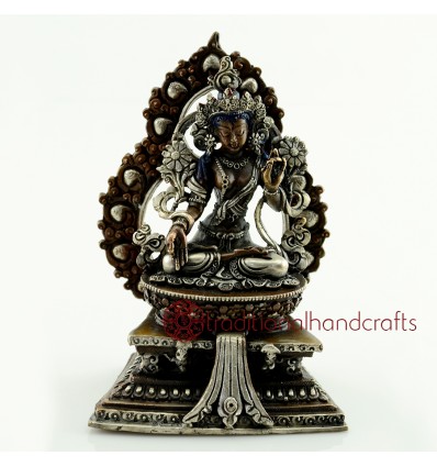 Fine Quality 5.25" White Tara Statue