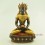 Fine Quality 10.25" Crowned Amitabha Buddha  Oxidized Antiquated Gold Gilded CopperStatue 