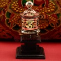 Finely HandCarved 4.25" Table Top Tibetan Buddhist Prayer Wheel - Handmade Nepal