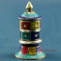 Fine Hand Carved 3.75" Table Top Prayer Wheel