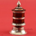 Fine Hand Carved 3.75" Table Top Prayer Wheel.