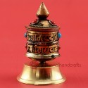 Fine Hand Carved 3" Table Top Prayer Wheel.