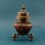 Fine Hand Carved 7.75" Stand Incense Burner