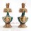 Fine Quality Tibetan Buddhism 8" Beautifully Hand Painted Copper Alloy Bhumpa Sacred Vase Set