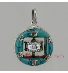 Fine Quality  42 mm Wall Hanging Prayer Wheel Pendant 