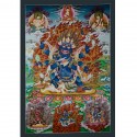 32.5"x22.5" Black Mahakala Thangka