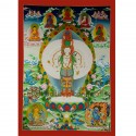 39"x28" Avalokiteshvara Thankga Painting