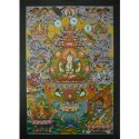 32.75" x 23"Chenrezig Thangka Painting