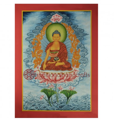 27" x19 Shakyamuni Buddha Thangka Painting