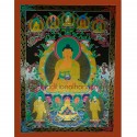 46.5"x36" Shakyamuni Buddha Thangka Painting