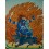 17.25" Long x 13.25"  Yamantaka Thangka Painting