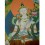 26.5"x20.25" White Manjushir Thangka 