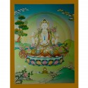 26.25"x20.25" Chenrezig Thangka Painting