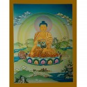 26.25"x20.25" Shakyamuni Buddha Thangka Painting