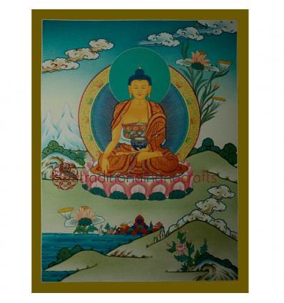 26"x20" Shakyamuni Buddha Thangka Painting