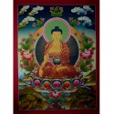 29"x22.25" Shakyamuni Buddha Thangka Painting