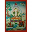 32.5"x22.75" Chenrezig Thangka Painting