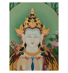 32.75"x23.5" Chenrezig Thangka Painting