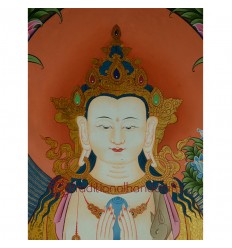 33.75"x25.5"Chenrezig Thangka Painting