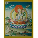 26.75"x20.5"  White Tara Thangka Painting