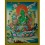 26.5"x20.5" Green Tara Thangka Painting