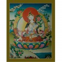 26.5"x20.5"  White Tara Thangka Painting