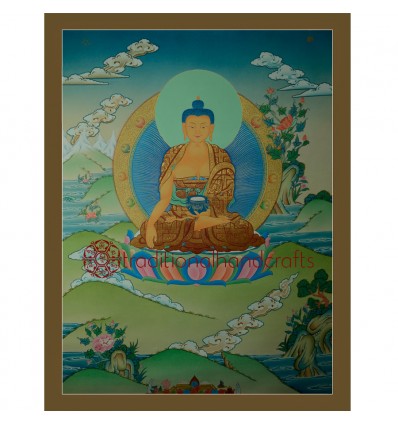 29.75"x22.75" Shakyamuni Buddha Thangka Painting