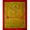 17.5"x13.5" Gold  Vajrasattva Shakti Thangka Painting