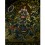 29.25"x23" Black Mahakala Thangka Painting