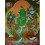 24.5"x18.5" Green Tara Thangka Painting