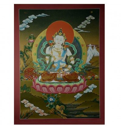 24.5” x18.5” Vajrasattva Thangka Painting