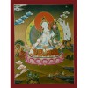 24.5"x18.75"White Tara Thangka Painting