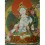 24.5"x19" White Tara Thangka Painting